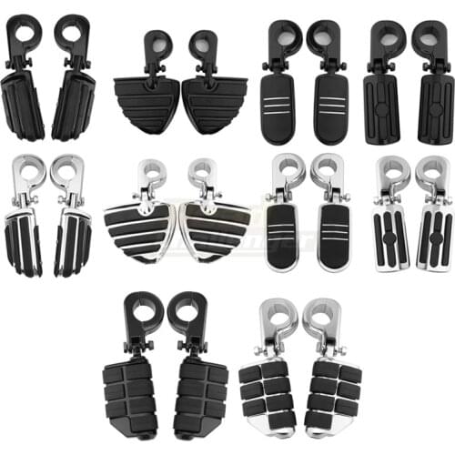 1.25" 32mm Motorcycle Adjustable Foot Pegs Highway Engine Guard Footrest For Harley Honda Yamaha Suzuki Universal