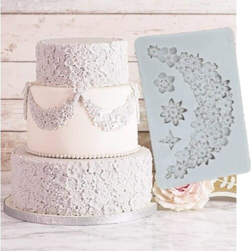 Sugar Flower Garland Molds Fondant Cake Decorating Silicone Molds Sugarcrafts Chocolate Baking Tools for Cakes Gumpaste Form