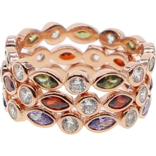 925 fine silver Love Forever Rose Gold Color Aneis Womens Crystal Heart Bijoux Jewelry Austrian AAA CZ Wedding Rings Wholesale