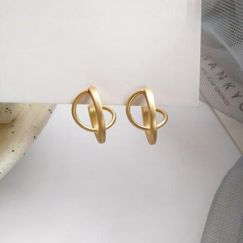Wholesale S925 Silvery Female Creative Metal Ear Stud Simple Geometric Normcore Style Elegant Smart Earrings Wholesale