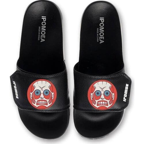 Unisex Anime Attack on Titan soft bottom PVC Casual buckle slippers babouche sandals Slides