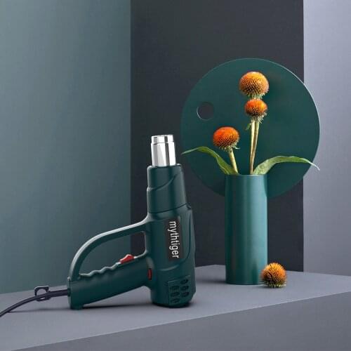 Heat Gun 2000W LCD Display Professional Hot Air Gun 60- 600D Variable Temperature for Car Shrinking PVC Stripping Paint Crafts