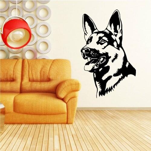 Three Size Removable German Shepherd Alsatian Dog Vinyl Wall Art Sticker Home Decor Room Wall Sticker Mural Art Wall Papers Y-22