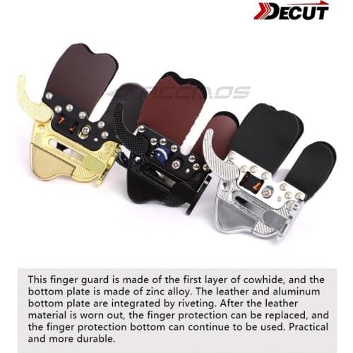 DECUT Archery Finger Tab Guard Protection Check Pad Recurve Bow Gloves Tab Tradition Bow Hunting Shooting Bow and Arrow