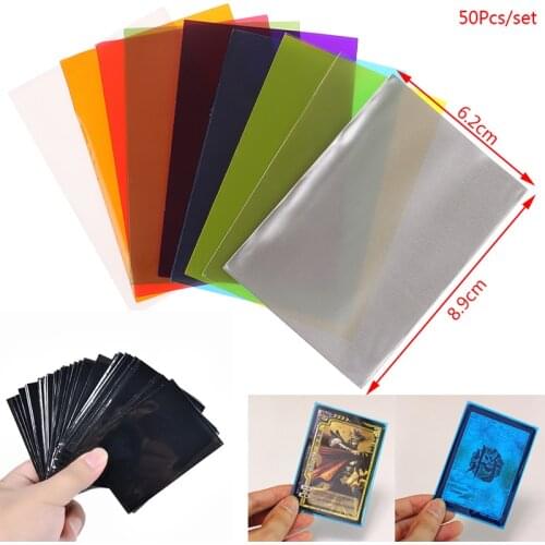 50pcs 62*89mm Card Sleeve Cards Protector Magic Board Game Tarot Poker Card Transparent Board Games