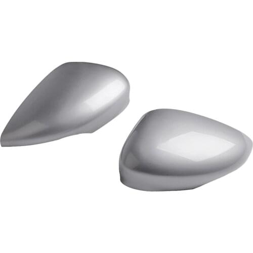 1 Pair Left/Right Silver Rearview Side View Mirror Replacement Cover Cap Case Shell for Ford for Fiesta Mk7 2008 2009 2010 2011