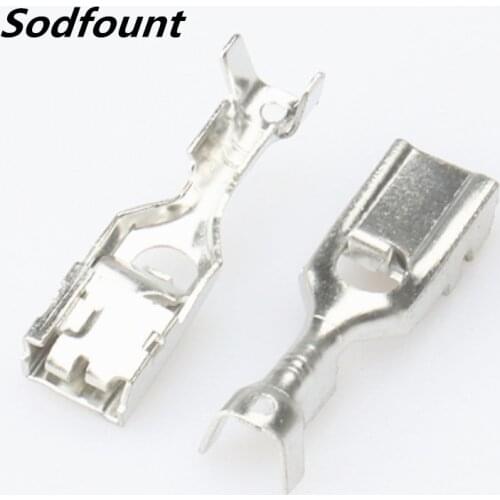 100pcs H62 brass tinned 4.8mm automotive terminal Automotive connector female terminal DJ627-4.8×0.8B