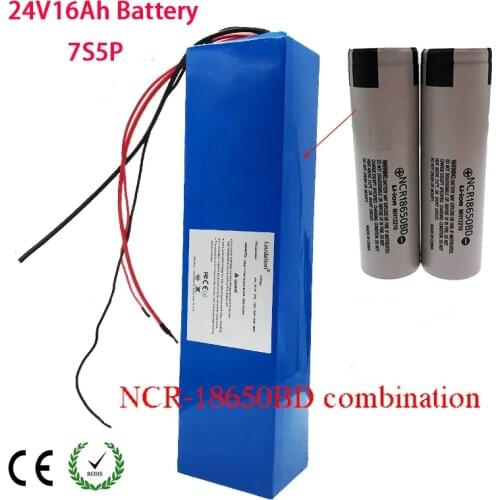 24V 16Ah Electric Bicycle Battery 29.4V 16000mAh Belt 15A BMS 250W 350W 18650 Battery Pack Wheelchair Motor