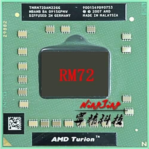 AMD Turion 64 X2 Mobile technology RM-72 RM 72 RM72 2.1 GHz Dual-Core Dual-Thread CPU Processor TMRM72DAM22GG Socket S1