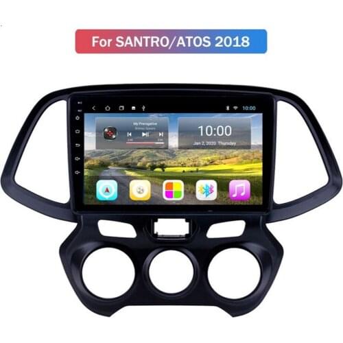 Android 10.0 System Quard Core 2G+32G WIFI HD 1024*600 Car GPS Nagavition For HYUNDAI SANTRO/ATOS 2018- Multimedia Radio