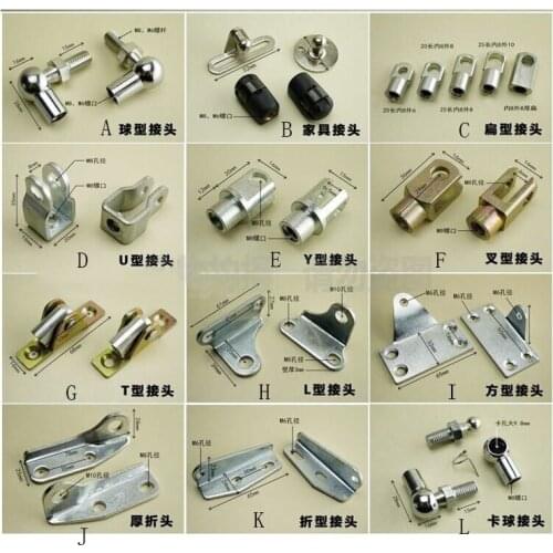 Free Shipping Ball Studs Lift Strut Gas Spring Ending Fittings