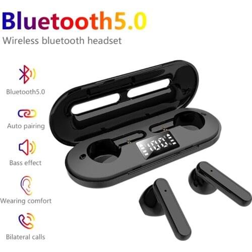 Wireless Bluetooth 5.0 Earbuds Headphones Waterproof LED Display Dual-in Hands Free Headset For Apple Iphone Huawei Xiaomi OPPO