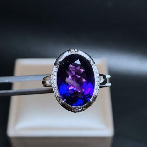Big Crystal Amethyst rings, new fashion, 925 silver crystal, nice color