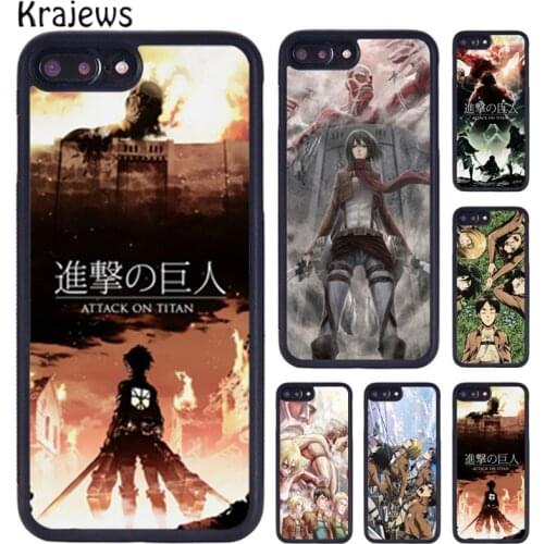 Krajews Attack on titan Shingeki no Kyojin Phone Case For iPhone X XR XS 11 12 Pro MAX 5 6 6S 7 8 Plus Samsung S7 S8 S9 S10