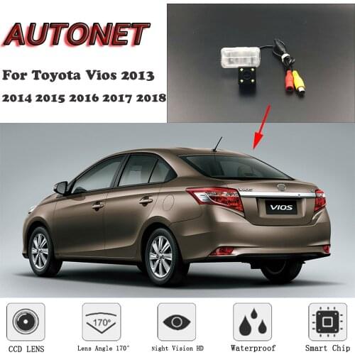 AUTONET Backup Rear View camera For Toyota Vios 2013 2014 2015 2016 2017 2018 Night Vision/license plate camera/parking Camera