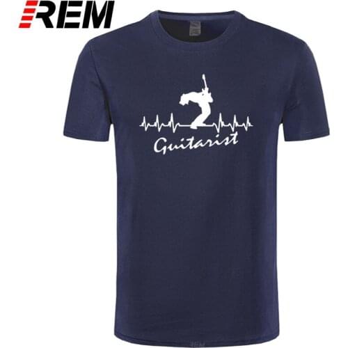 REM Summer Printed cotton Tees Its in My HeartBeat Guitarist guitar tees Mens T Shirt Short Sleeve T-shirt