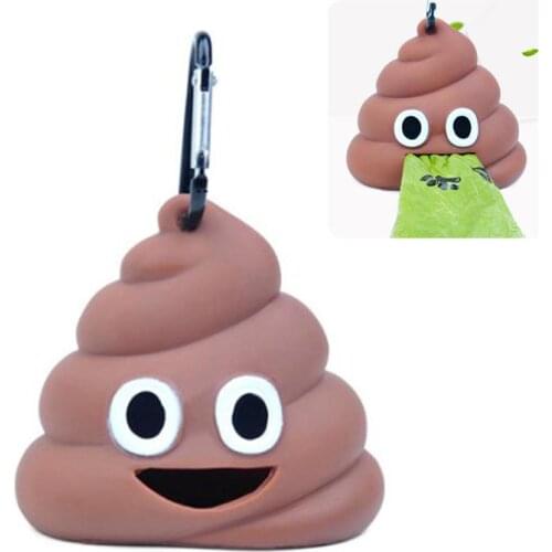 Cute Dog Poop Garbage Bag Outdoor Home Clean Box Separator Portable Disposable Bag Dispenser Pet Leash Poop Bags Pick up Tools