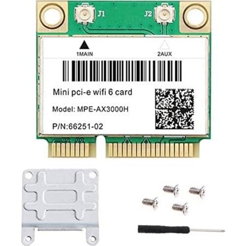 MPE-AX3000H Dual Band WiFi 6 Card 802.11Ax Wireless Half Mini PCI-E WiFi Card PCI Express Network Adapter