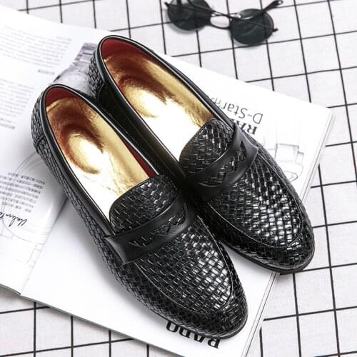 Large Size 38-48 Tassel Plaid Men New Loafers Weaving Comfortable Soft Mens Leisure Leather Shoes 2021 Fashion Sapato Masculino