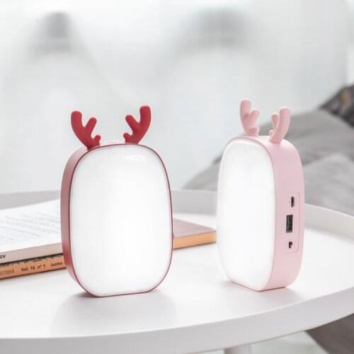 Touch style led night light usb charging up night bedroom bedside table lamp childrens room cartoon eye protection nursing lamp