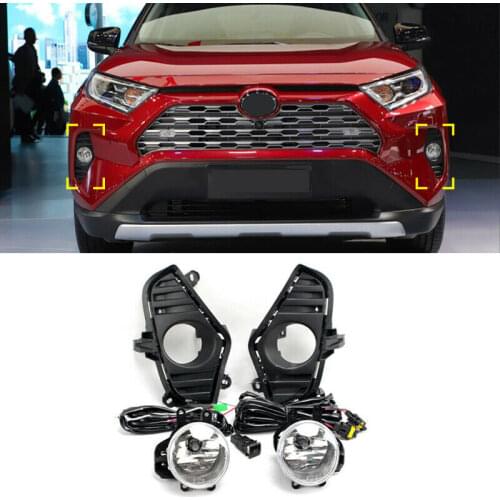 Front Fog Light DRL LED Daytime Running Light Lamps For Toyota RAV4 2019- 2021