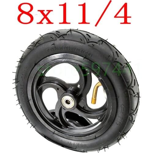 8 Inch 8x1 1/4 Pneumatic Wheel Inner Tube Outer Tyre with Aluminium Alloy Hub for Kickscooter Scooter parts