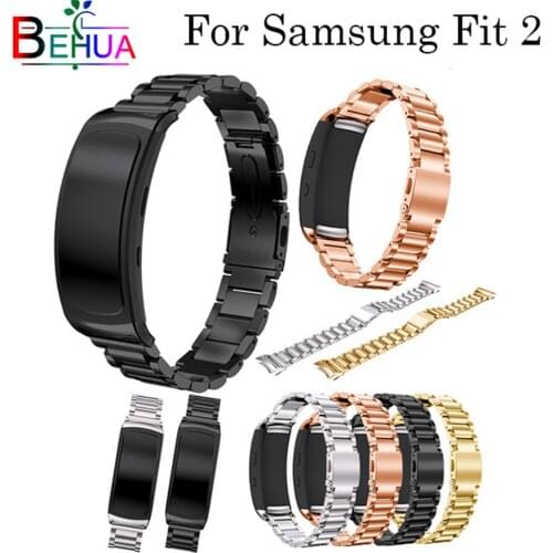For Samsung Gear Fit 2 Pro watch strap Replacement Luxury stainless steel Watchband Wristband For Samsung Gear Fit2 watch band