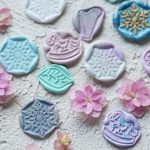 Custom Irregular Shell Head Removable Wax Seal Handle Heads DIY Stamps Postage Journal Package Date Wedding Gift Envelope Tools