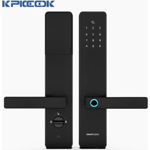 KPIOCCOK Bluetooth Smart Door Lock 360*70*30MM Fingerprint Lock App Password IC Card Mechanical Key Electronic Door Lock X6