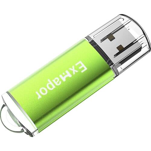 USB Flash Drives 8GB Thumb Drives Portable USB Drive 8 GB Memory Stick Exmapor Pendrive Rectangle USB Stick 2.0 Zip Drive Green
