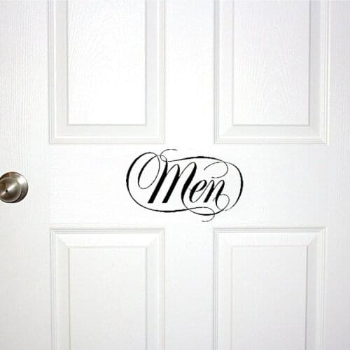 YOJA 16*9.9CM Fashion Toilet Door Signs Men Decal And Wall Sticker Black Accessories A40458