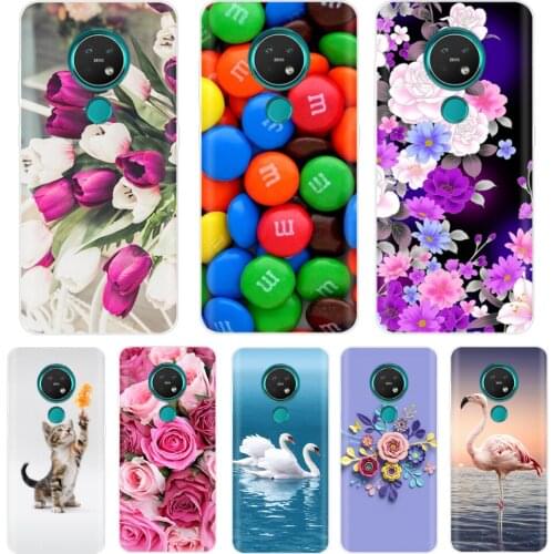 For Nokia 3.4 Back Cover Silicone Phone Case for Nokia 3.4 2020 Case 6.39 inch Flower Funda Coque Capa Bumper Protect Shell Bag