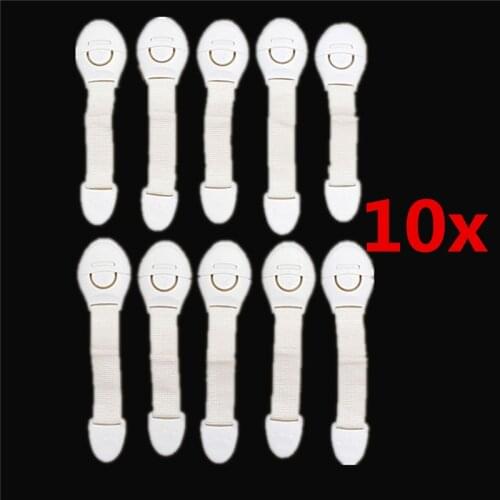 10Pcs Safe Door Lock For Child Infant Kid Baby Protection Lengthened Baby Cute Bendy Safety Lock Cabinet Drawer Fridge Furniture
