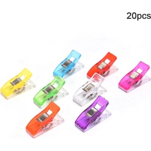 20Pcs Colorful Multicolor Crafting Crocheting Knitting Safety Clip Sewing Tool Accessory Clips Plastic Clip DIY Crafts