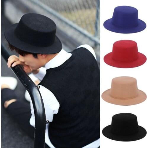2020 Women Fedoras Female Wool Casual Solid 4 Colors Vintage Retro Party Elegant Ladies Hats Fashion Caps
