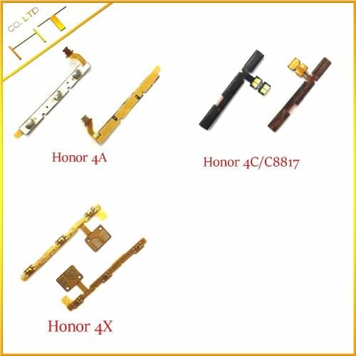1pcs Power On/Off Key + Volume Up/Down Side Button Flex Cable for Huawei Honor 4X 4A 4C