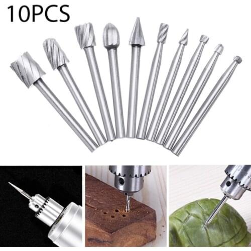 10pcs 3mm Rotary Engraving Routing Router Bit Tools Wordworking Tools Engraving Parts Supplies