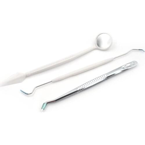 3pcs/set Dental tweezers hook mirror Disposable Dental Tool Hygiene Tooth Examination Tools Dentist Teeth Clean Mouth Tool Kit