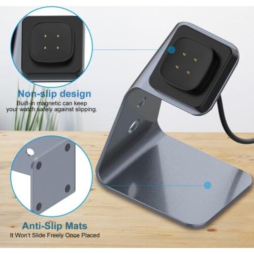 5PCS Watch Charger Dock Charging Cable Dock Station for Fitbit Sense Versa 3 Chip protection Support Fast Charging Charger Dock
