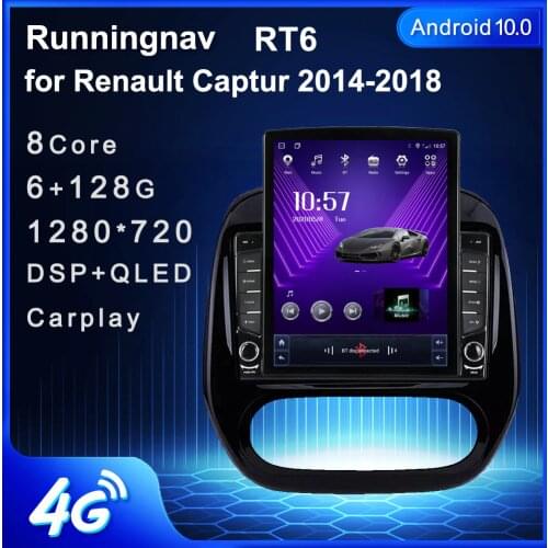 9.7" Android 10.1 For Renault Captur 2014-2018 Tesla Type Car Radio Multimedia Video Player Navigation GPS RDS no dvd