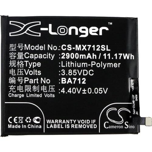 Cameron Sino 2900mAh Battery for Meizu M6s,M712c,M712M,Meilan S6,BA712.etc