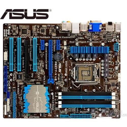 Asus P8Z77-V LE USED Desktop Motherboard LGA 1155 DDR3 32GB USB3.0 for 22/32nm CPU Z77 motherboard PC SALES