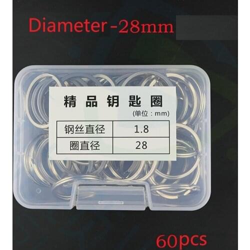 KeyRing Round Split Key Rings Keychain Diameter 28MM Nickel Compass key ring keychain connector llaveros hombre chaveiro