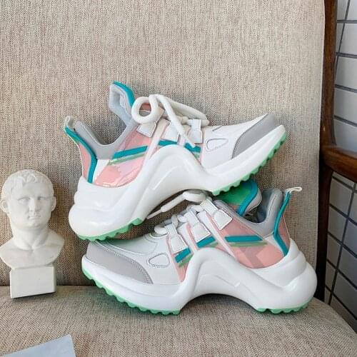 Brand Designer Casual Sneakers For Women Dad Shoes Fashion Sneakers Leisure Shoes 2021 Womens Summer Shoes Chunky Sneaker