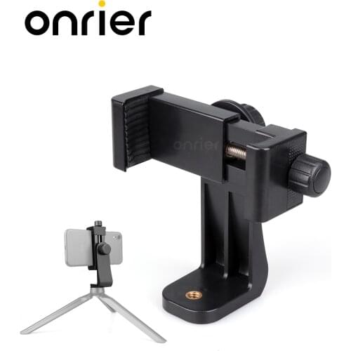 Onrier Phone Holder for Mobile Phone Tripod Adapter Vertical Bracket 360 Degree Rotating Desk for Smartphones