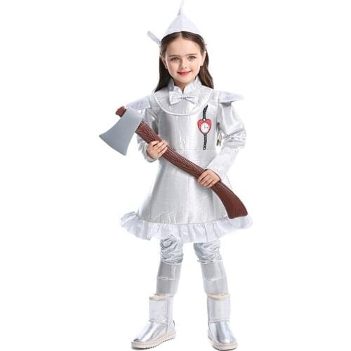 Kids Amine Tin Man Cosplay Costumes For Girls Halloween Party Fancy Dress Costume