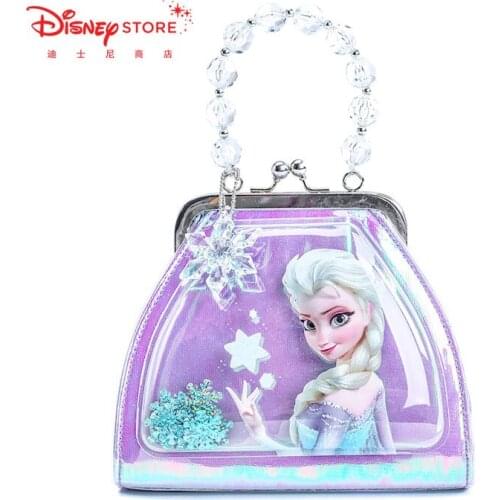 Disney Frozen Princess Cartoon Bag Waterproof Large Capacity Handbag Women Girl Bag Tote Bags Festival Christmas Girl Gifts