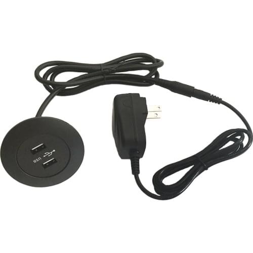 Space Saving For Table Sofa USB Charger Easy Install Circuit Protection Office Dual USB Restaurants Small Desktop Accessories