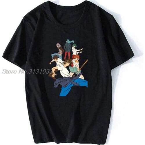 Jin Mori Black T Shirt The God Of High School Chen Maori Blood Manga T-shirt Men Cotton Tshirt Anime Tees Harajuku Streetwear