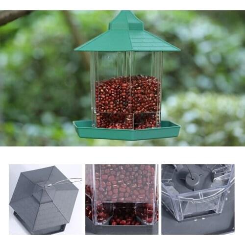 HOT Hanging Portable Birds Feeder Easy to Clean Fill Wild Birds Feeder for Outdoor Patio Garden